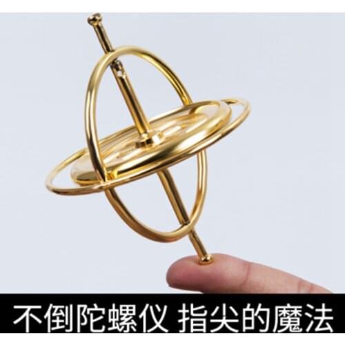 New Decompression Rotating Spherical Gyroscope Kinetic Desk Toy Metal GyroFlowing Finger Toy For Adult