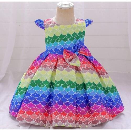 6M-5Year Toddler Baby Dress Colorful Ball Gown Party Princess Dresses Bridesmaid Short Flower Girl Clothes Vestido Infantil