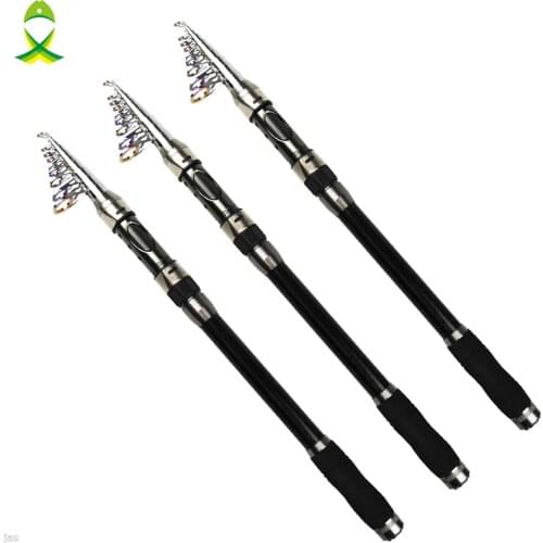 JSM High quality Carbon fiber 2.1M 2.4M 2.7M 3.0M 3.6M Portable Telescopic Fishing Rod Spinning Fishing Tackle Sea casting Rod