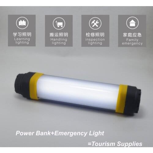 Portable IP68 4400mAh 7Modes Dimmable Power Bank Rechargeable Emergency SOS Flashing Magnetic Multifunction LED Camping Light