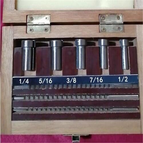 9 pcs/set HSS Inch Size keyway broaches with 5 pcs bushings and 1 shim High quality One Year Warranty