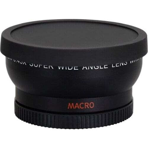 Universal 58mm 0.45X Wide Angle Macro Lens Black For Canon Nikon