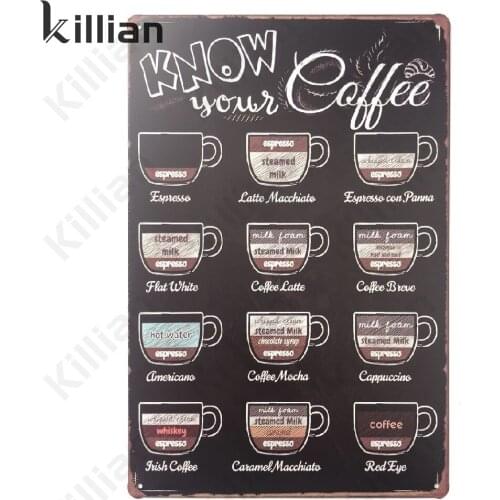 Vintage Metal Plaque Cafe Metal Painting Menu Metal Poster Decoration Hotel Bar Metal Plate Bar Home Metal Shop Wall Decor