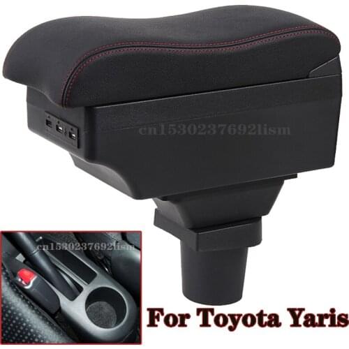 Car Arm Rest Storage Box For Toyota Yaris Vitz 2006-2011 Central armrest storage box modification accessories