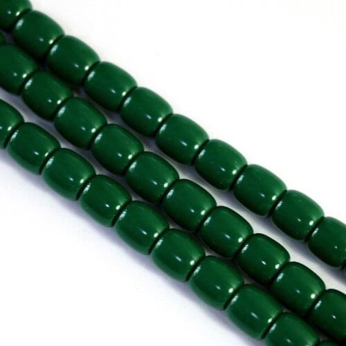 Green Resin Beeswax Classical Fashion Charming Amazing Diy Hot Sell 9X9mm 10X10mm 12X12mm Barrel Loose Beads 15 Inches B56