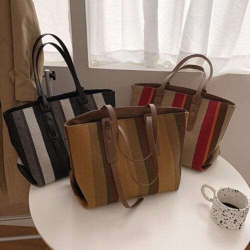 Women Vintage Large Capacity Female Soft PU Leather Handbags Luxury Fashion Shoulder Bag trend contrast color shoulder handbags