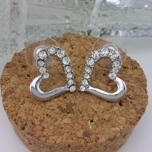 2019 new womens M925 sterling Silver color earrings M925 Silver color crystal zircon earrings