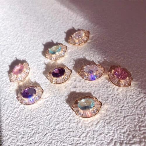 10pcs/lot 3D Luxury Oval Crystals Nail Art Zircon Rhinestones Gems Decorations Alloy Kawaii Accessories Nails Supplies Charms