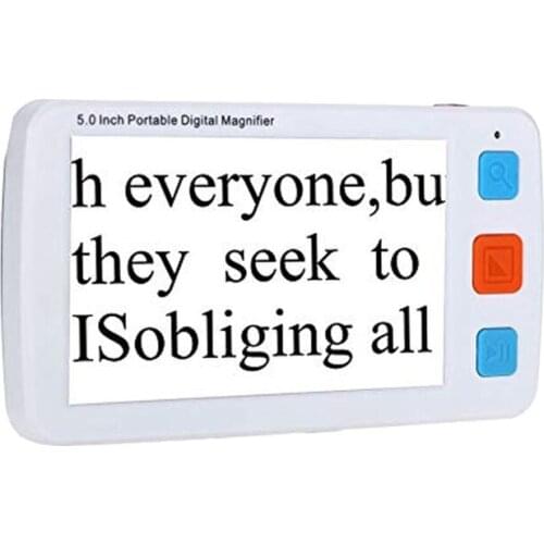 5 inch Digital Magnifier Electronic Reading Aid with Foldable Handle 4-32 Times Zoom Support AV Output to TV
