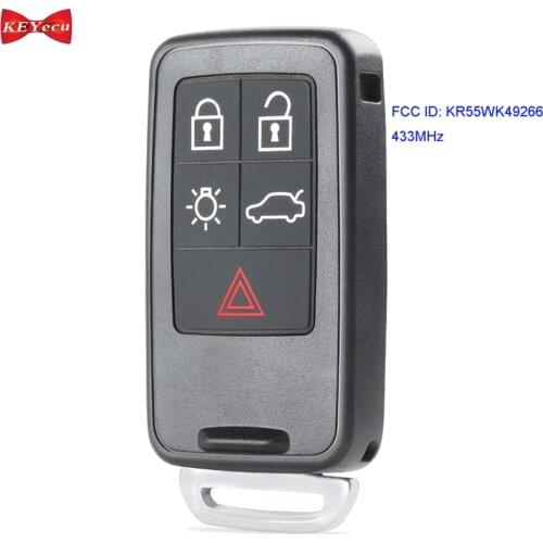 KEYECU for Volvo S60 S80 V70 XC60 XC70 Remote Key Fob 433MHz ID46 KR55WK49266