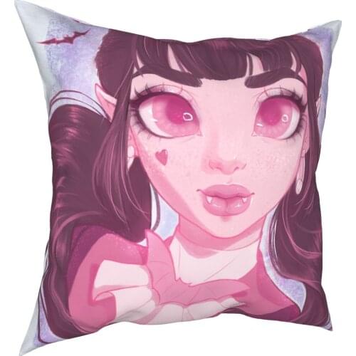 Draculaura Monster High Pillowcase Printing Polyester Cushion Cover Decorative Pillow Case Cover Home Zippered 45X45cm
