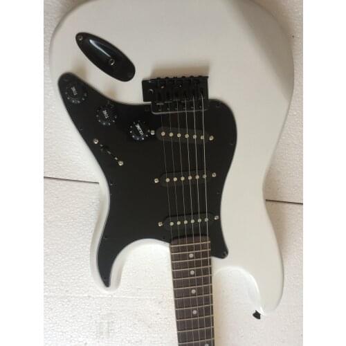 Electric guitar / white black accessories, Tongmu body, maple neck, practice guitar / China Electric Guitar