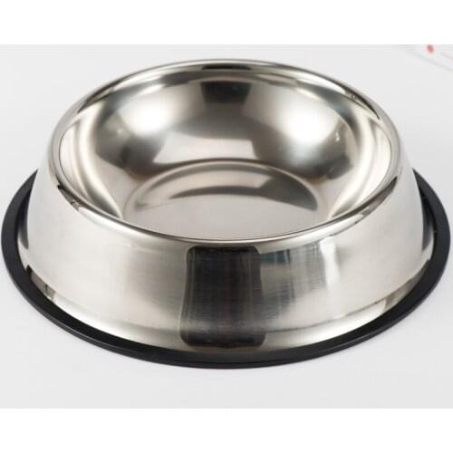 Stainless Steel Bowl Pet Dog Feeding Bowl Non-slip Durable Anti-fall Product Pet Puppy Food Water Drinking Bowls Placemat Feeder