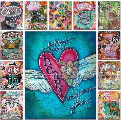 New 5D Full Square Diamond painting embroidery Cross stitch Cartoon crab fish sheep love 3D DIY Round Drill Drawing mosaic 045