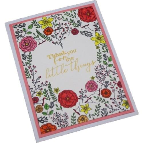 Green Leaf Clear Stamp / Silicone Seal Flower Stamp DIY Scrapbook Album / Card Production Heart Background Flower