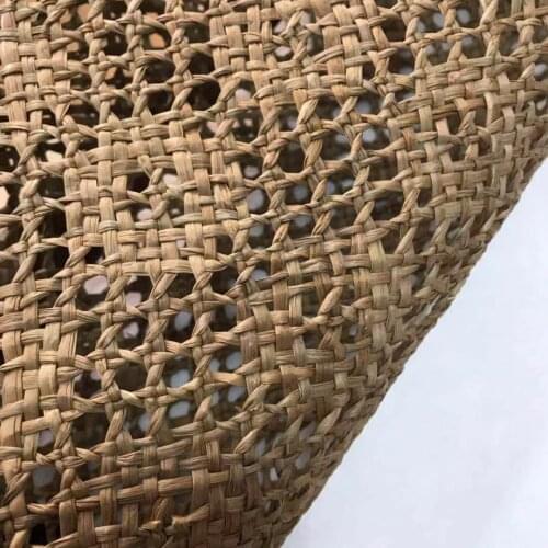 Natural Malan Grass Lafite Weaving Woven Cloth Material For Bag Shoes Designer DIY Mesh Net Knitted Fabric 45X45cm