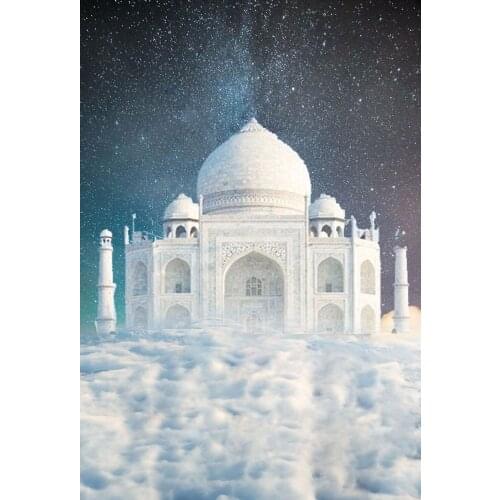 VinylBDS Starry Sky Baby Shower Backdrop 10ft White Circular Castle Backdrop Photography For Children Background Photo Studio