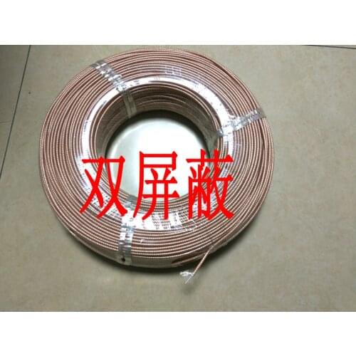 1 Reel 200M Double shield Cable silver PTFE RG316D RF Coaxial Cable High temperature high-frequency cable