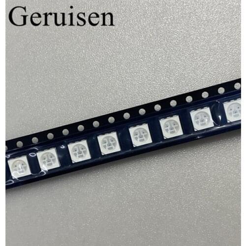 100pcs/lot SMD 5050 LED Chip Orange Ultra Bright LED Light Emitting Diode Lamp SMT Surface Mount Bead