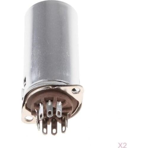 2 Pieces 9 Pin Vacuum Tube Socket & 40mm For 12AX7 12AT7 12AU7 6n1