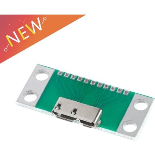 2pcs Micro USB 3.0 Type-B Female Connector Socket DIP2 11pin USB Connector Mobile Hard Disk Drives Data Interface