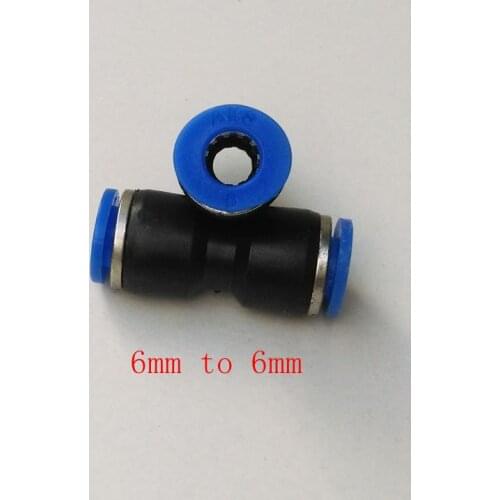 20pcs/lot Pneumatic Air Fitting 6mm to 6mm Union Straight Connector PU6