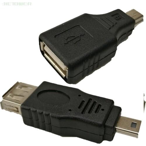 300pcs Mini USB Male to USB Female Converter Connector Transfer data Sync OTG Adapter for Car AUX MP3 MP4 Tablets Phones U-Disk