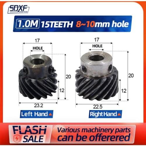 45 degree helical gear, 1M15T, right hand super torque, can be used with left helical gear