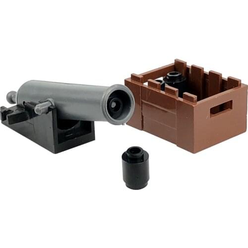 Locking Blocks MOC Bricks Military Cannon Set Building Blocks Toys for Children DIY Small Scene Parts Learning Gifts Block Toy