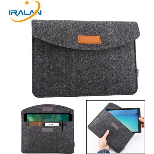 Slim Wool Felt Tablet Sleeve Bag For ipad Air 4 10.9 2 3 4 5 Case Pro 9.7 10.5 11 2018 2020 Cover For Huawei Samsung Lenovo tab