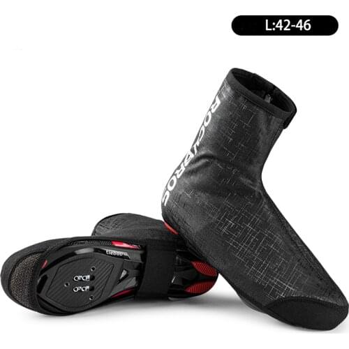 ROCKBROS Waterproof Cycling Shoe Cover Reflective Rainproof Bike Shoes Cover 38 40 44 45 46 MTB Road Mountain Bicycle Overshoes