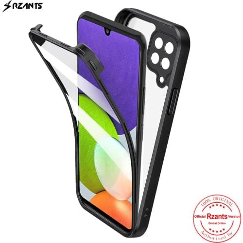 Rzants For Samsung Galaxy A22 M32 4G 5G Case 360 Full Body Bettle Clear Cover WITHOUT Built in Screen Protector Shocproof Casing