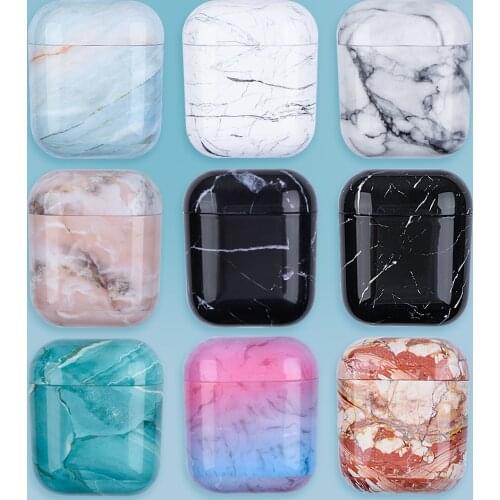 Magtim Marble Pattern Earphone Case For Airpods 1 2 Hard PC Case Cover Charging Box Shell For AirPods 1 2 Protective Cover
