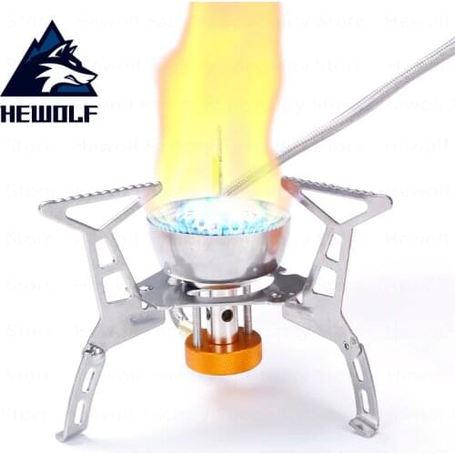 Hewolf Camping Gas Stoves Folding Ultralight 250G Stoves Outdoor Picnic Portable Furnace Cooking Gas Stoves Burners Gas Cooker