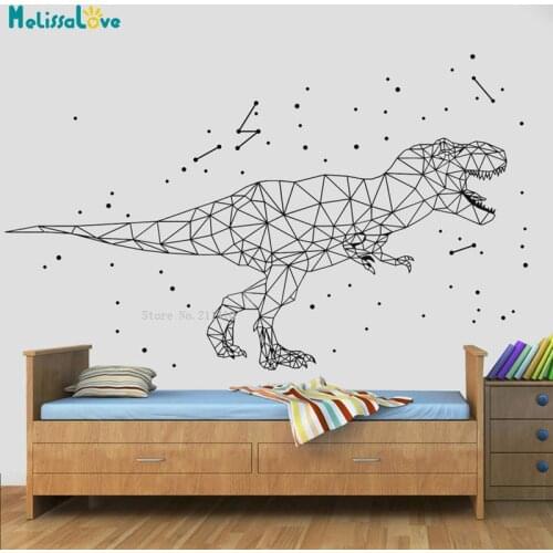 Geometry T-rex Wall Stickers Large Size Constellation Decals Little Fox New Design Vinyl Murals Self-adhesive YT5568
