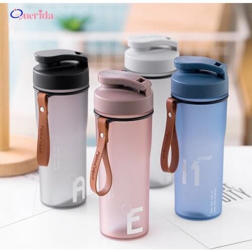 Hot Outdoor Frosted Sports Water Bottles Portable Outdoor Travel Leakproof Plastic Kettle Cup Direct Drinking My Bottle BPA Free