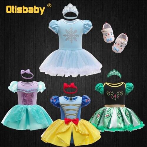 Halloween Queen Elsa Cinderella Snow White Baby Girl Clothes for Newborns Reborn Babies Jumpsuit Newborn Princess Rompers Body