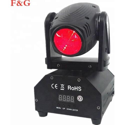 Mini RGBW LED 10W haz de luz con cabezal móvil alta potencia 10 vatios Quad estroboscopio LED Luz de haz fuerte para fiesta disc