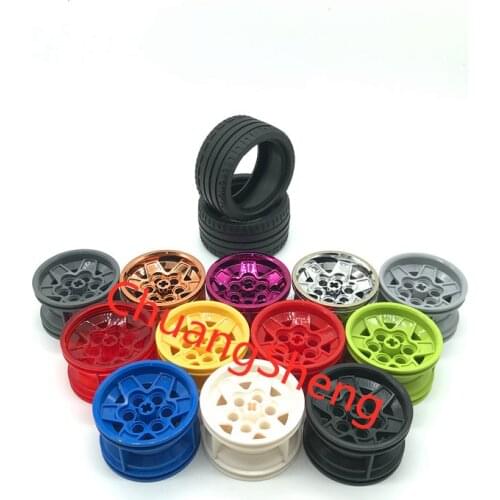 MOC 41897 + 56908 off road vehicle tire 56x28mm ev3 educational technology building block DIY assembly toy