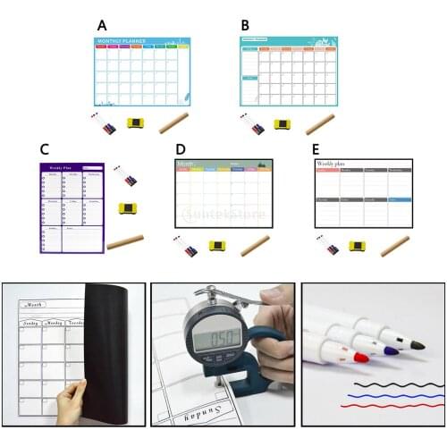 Soft Large Magnetic Dry Erase Weekly Planner Whiteboard Calendar Daily Improve Efficiency