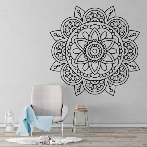 Wall Sticker Mandala Headboard Decor Religion Vinyl Decals Living Room Decoration Removable Art Muraux Bedroom Flower G929