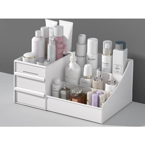 YSister Desktop Cosmetic Storage Box Makeup Organizer Drawer Jewelry Finishing Skin Care Dressing Table Mask Lipstick Rack