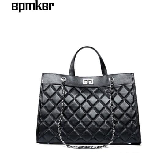 EPMKER 2021 New bags for women crossbody bags for women tote bags for women Genuine leather handbags Diamond Lattice bags