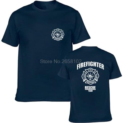 New Firefighter Rescue T-shirt Men Women Police Funny Cotton Casual Short Sleeve O Neck T Shirt Tees Tops