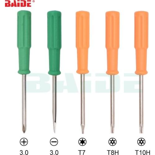 New Arrived Orange 3x85mm 3.0 Phillips straight Torx T7 T8H T10H Screwdriver for Xbox360 With Hole Screwdrivers Key 500pcs/lot