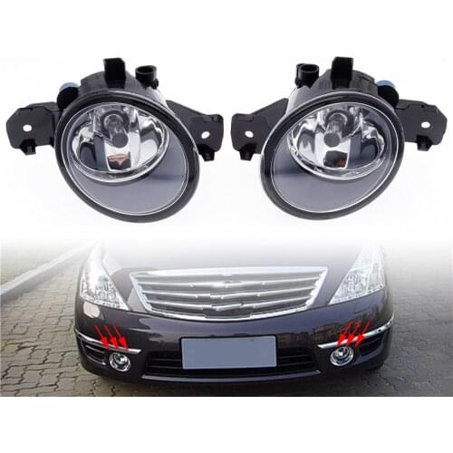For Nissan Qashqai Teana Altima Maxima Sentra Rogue 1 Pair Black Shell Car Fog Lights Bright High Quality Durable Halogen Lamp