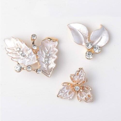 10pcs/lot Rhinestone Buttons Flatback Embellishment for Wedding Decoration Craft DIY Hair Bow Wedding Shoes Decorative Buttons