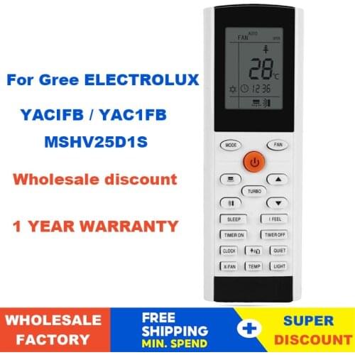 Air Conditioner Remote control Universal YACIFB YAC1FB For Gree ELECTROLUX MSHV25D1S AC Fernbedienung