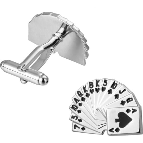 The high-end mens shirts Cufflinks poker brand jewelry cufflinks, fashion design style French shirt accessories