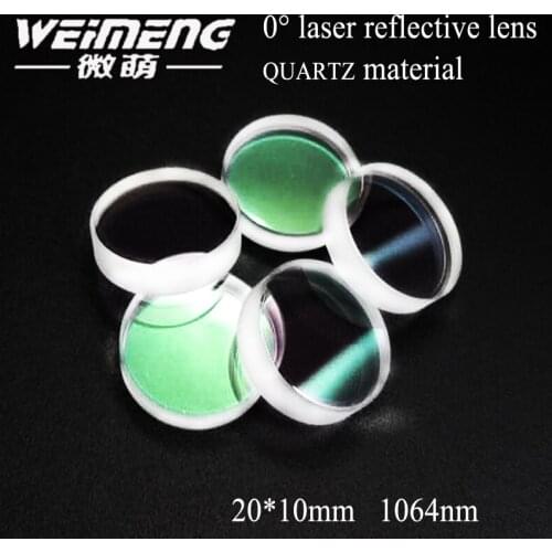 Weimeng 20*10mm wavelength 1064nm quartz material 0 degree laser full reflector lens for laser machine